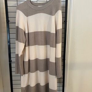 LOFT Women's Taupe Cowl Neck Sweater